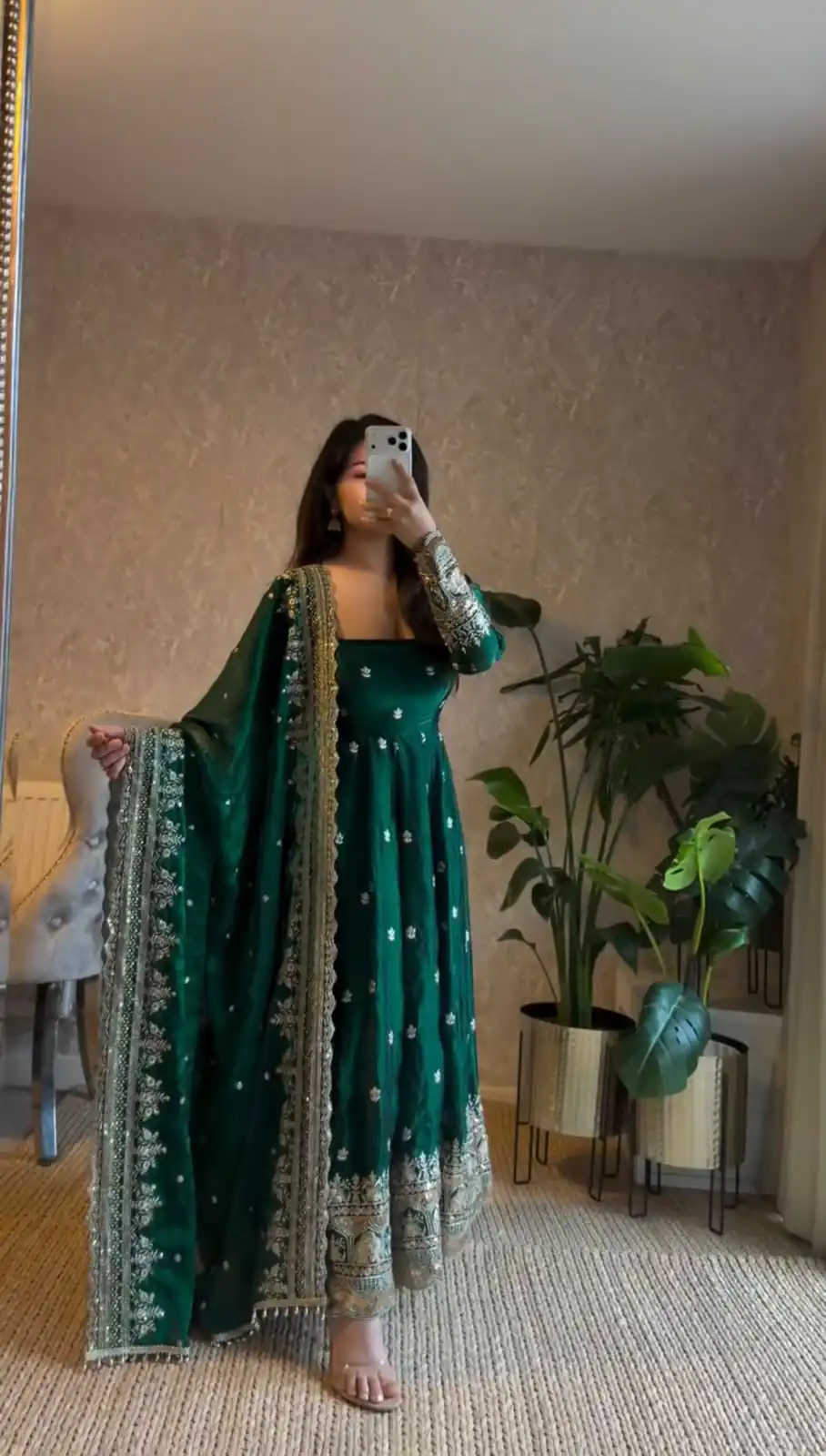 JF 033 Green in Maroon Georgette Sequins Work & Embroidery Work Gown . Introductory Price ₹2099. Delivery 4-6 Working Days. Shop now. | Gowns, Bollywood Gowns, Creative Gowns, Designer Gowns, Embroidered Gowns, Party Wear Gowns