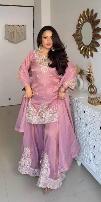 DB 43 Pink Fendy Silk Salwar Suit with Mirror Work & Embroidery Work. Best Price ₹20149. Delivery 4-6 Working Days. Shop now. | Jump Suits, Salwar suit, Designer Suits, Casual Suits, Creative suits, Palazzo Suits, Party Wear Suits, Patiala Suits, Straight Suits