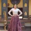 KA 5070 Wine | Cosmos Lehenga Choli with Embroidery Work & Bead Work. Available at ₹2599 only. Delivery 4-6 Working Days. Shop now. | Lehenga, Bollywood Lehenga, Creative Lehenga, Designer Lehenga, Embroidered Lehenga, Party Wear Lehenga