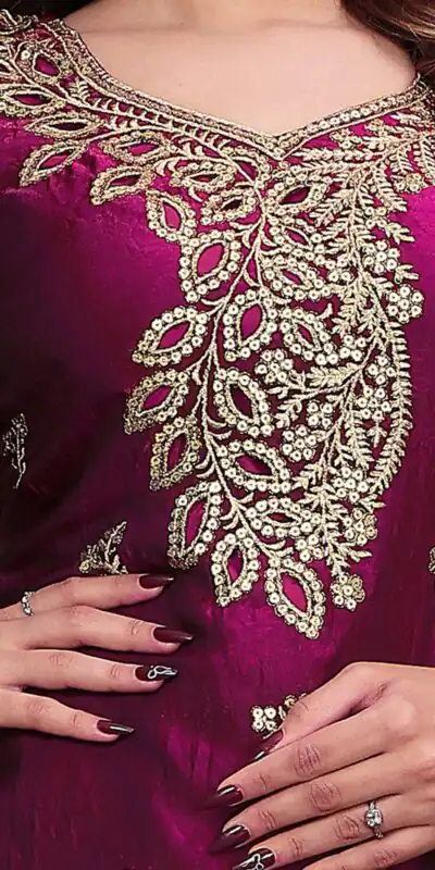 FE 141 Wine Fendy Silk Salwar Suit with Mirror Work & Embroidery Work. Best Price ₹2449. Delivery 4-6 Working Days. Shop now. | Jump Suits, Salwar suit, Designer Suits, Casual Suits, Creative suits, Palazzo Suits, Party Wear Suits, Patiala Suits, Straight Suits