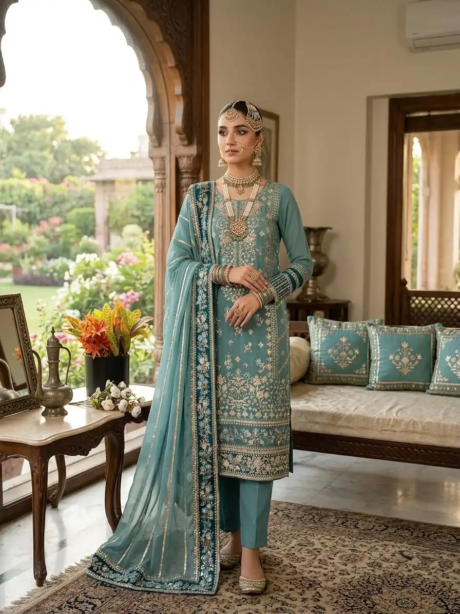 ZSR 3175 Blue Fox Georgette Salwar Suit with Embroidery Work & Sequins Work. Grab it for ₹2399. Delivery 4-6 Working Days. Shop now. | Jump Suits, Salwar suit, Designer Suits, Casual Suits, Creative suits, Palazzo Suits, Party Wear Suits, Patiala Suits, Straight Suits