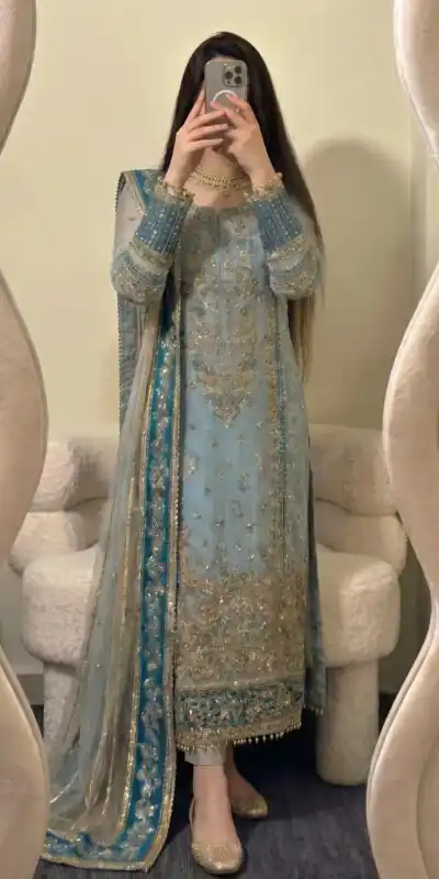 ZSR 3175 Blue Fox Georgette Salwar Suit with Embroidery Work & Sequins Work. Grab it for ₹2399. Delivery 4-6 Working Days. Shop now. | Jump Suits, Salwar suit, Designer Suits, Casual Suits, Creative suits, Palazzo Suits, Party Wear Suits, Patiala Suits, Straight Suits