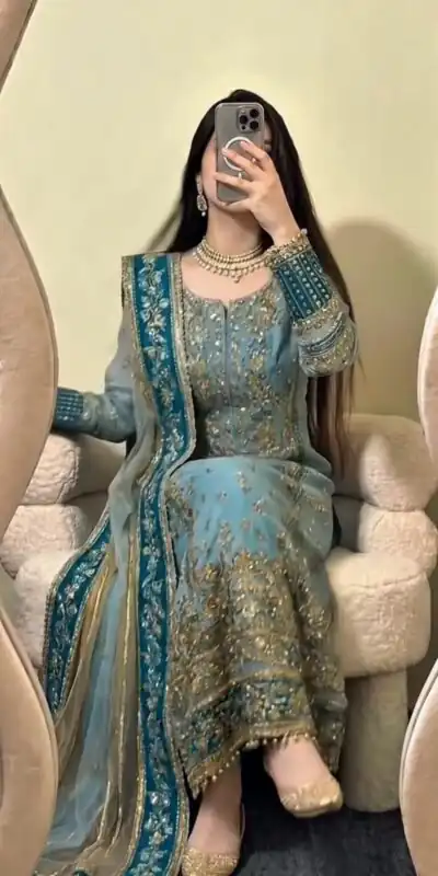 ZSR 3175 Blue Fox Georgette Salwar Suit with Embroidery Work & Sequins Work. Grab it for ₹2399. Delivery 4-6 Working Days. Shop now. | Jump Suits, Salwar suit, Designer Suits, Casual Suits, Creative suits, Palazzo Suits, Party Wear Suits, Patiala Suits, Straight Suits