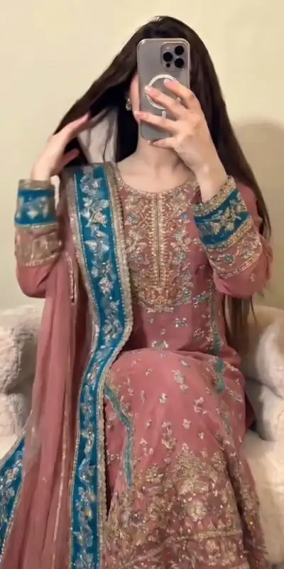 ZSR 3175 Peach Fox Georgette Salwar Suit with Embroidery Work & Sequins Work. Grab it for ₹2399. Delivery 4-6 Working Days. Shop now. | Jump Suits, Salwar suit, Designer Suits, Casual Suits, Creative suits, Palazzo Suits, Party Wear Suits, Patiala Suits, Straight Suits