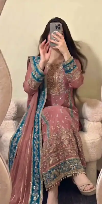 ZSR 3175 Peach Fox Georgette Salwar Suit with Embroidery Work & Sequins Work. Grab it for ₹2399. Delivery 4-6 Working Days. Shop now. | Jump Suits, Salwar suit, Designer Suits, Casual Suits, Creative suits, Palazzo Suits, Party Wear Suits, Patiala Suits, Straight Suits