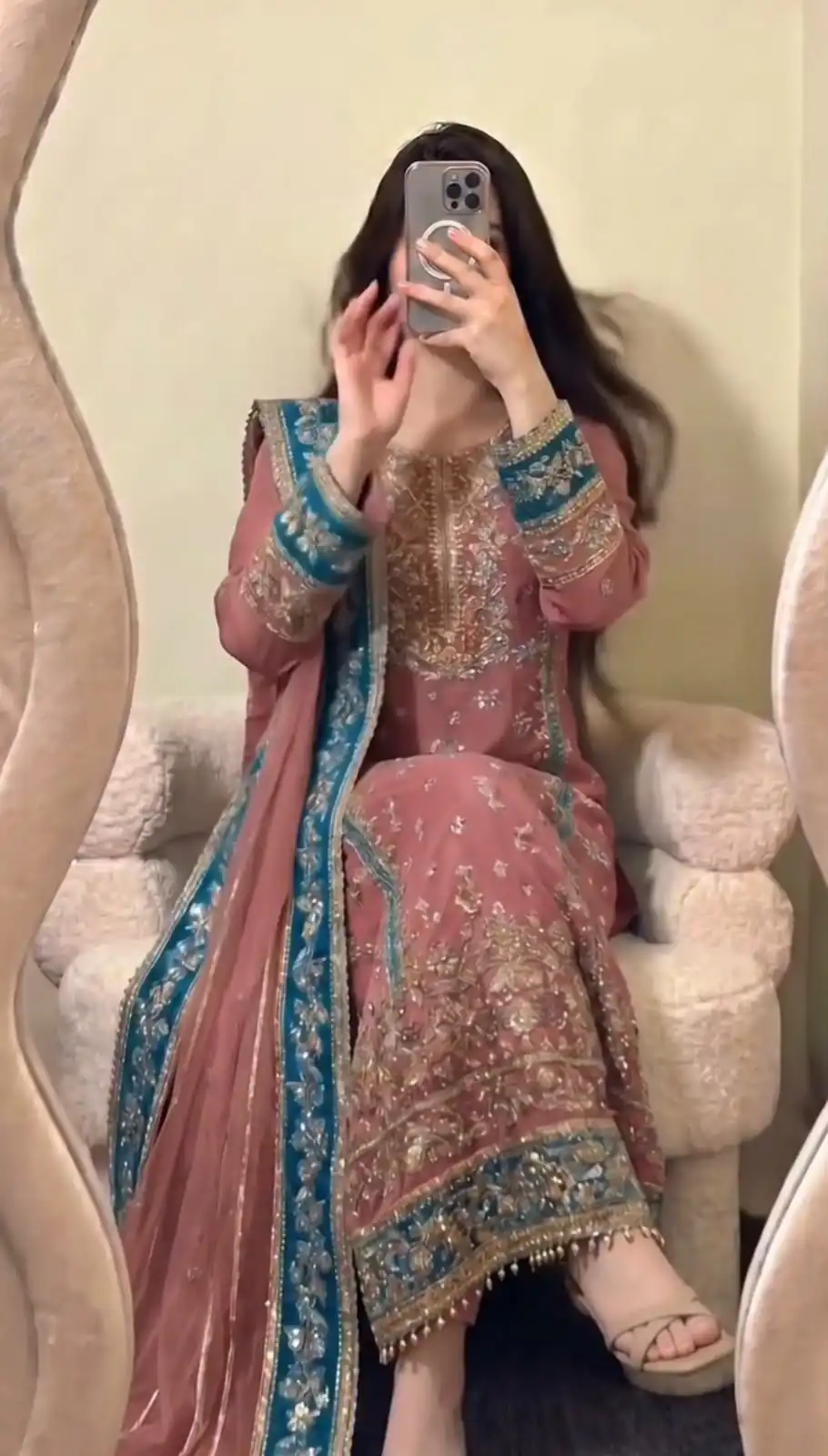 ZSR 3175 Peach Fox Georgette Salwar Suit with Embroidery Work & Sequins Work. Grab it for ₹2399. Delivery 4-6 Working Days. Shop now. | Jump Suits, Salwar suit, Designer Suits, Casual Suits, Creative suits, Palazzo Suits, Party Wear Suits, Patiala Suits, Straight Suits