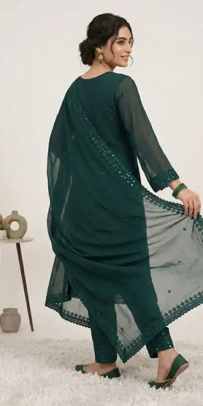 LG 2117 Teal Color Faux Georgette Salwar Suit with Designer Work. Affordable Price ₹2049. Delivery 4-6 Working Days. Shop now. | Jump Suits, Salwar suit, Designer Suits, Casual Suits, Creative suits, Palazzo Suits, Party Wear Suits, Patiala Suits, Straight Suits