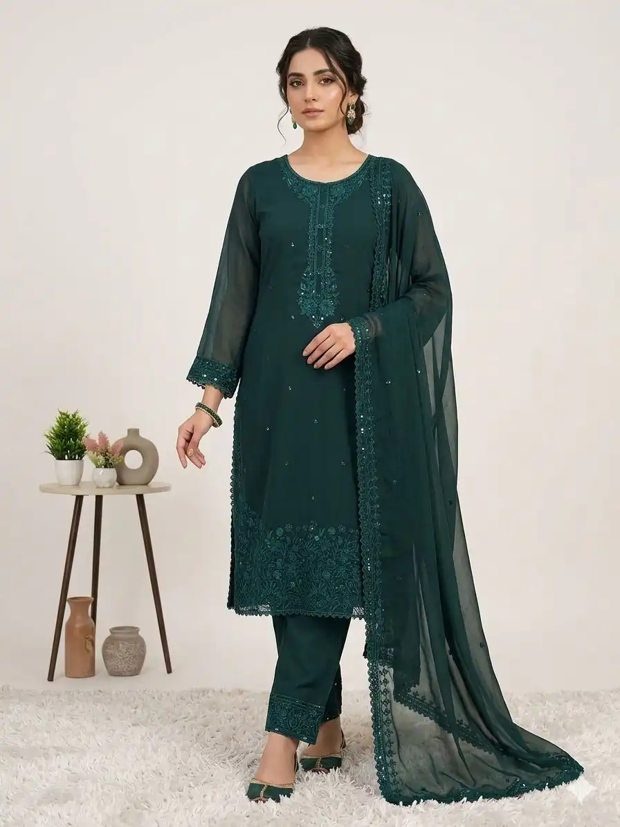 LG 2117 Teal Color Faux Georgette Salwar Suit with Designer Work. Affordable Price ₹2049. Delivery 4-6 Working Days. Shop now. | Jump Suits, Salwar suit, Designer Suits, Casual Suits, Creative suits, Palazzo Suits, Party Wear Suits, Patiala Suits, Straight Suits