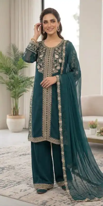 LG 2122 Teal | Roman Salwar Suit with Sequins Work & Embroidery Work. Special Price ₹2149. Delivery 4-6 Working Days. Shop now. | Jump Suits, Salwar suit, Designer Suits, Casual Suits, Creative suits, Palazzo Suits, Party Wear Suits, Patiala Suits, Straight Suits