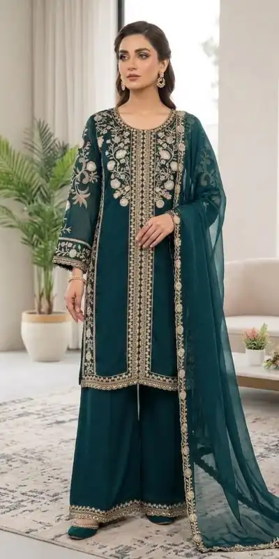 LG 2122 Teal | Roman Salwar Suit with Sequins Work & Embroidery Work. Special Price ₹2149. Delivery 4-6 Working Days. Shop now. | Jump Suits, Salwar suit, Designer Suits, Casual Suits, Creative suits, Palazzo Suits, Party Wear Suits, Patiala Suits, Straight Suits