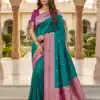 MB 6079 Firozi Soft Banarasi Silk Saree with Zari Work & Moti Work. Introductory Price ₹1949. Delivery 4-6 Working Days. Shop now. | Sarees, Bollywood Sarees, Creative Sarees, Designer Sarees, Embroidered Sarees, Ethnic Saree, Modern Digital sarees, Party Wear Sarees