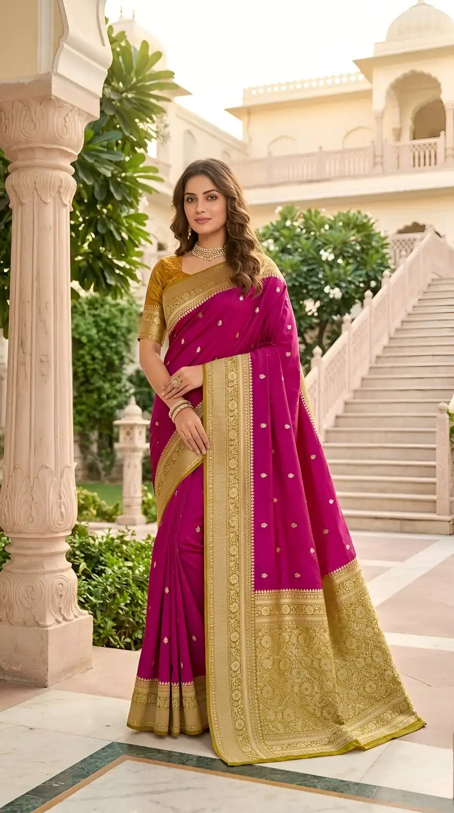 MB 6079 Pink Soft Banarasi Silk Saree with Zari Work & Moti Work. Introductory Price ₹1949. Delivery 4-6 Working Days. Shop now. | Sarees, Bollywood Sarees, Creative Sarees, Designer Sarees, Embroidered Sarees, Ethnic Saree, Modern Digital sarees, Party Wear Sarees