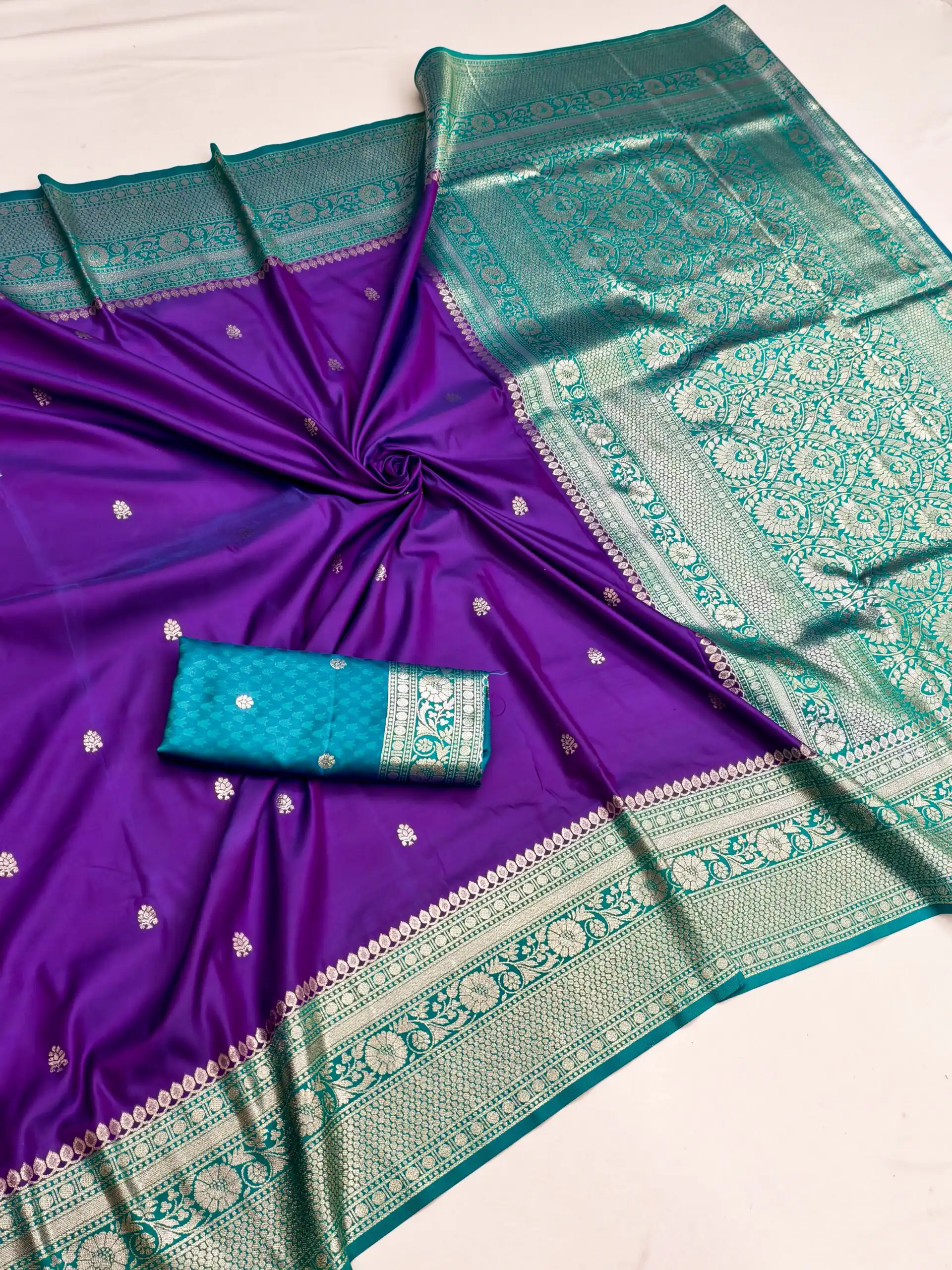 MB 6079 Purple Soft Banarasi Silk Saree with Zari Work & Moti Work. Introductory Price ₹1949. Delivery 4-6 Working Days. Shop now. | Sarees, Bollywood Sarees, Creative Sarees, Designer Sarees, Embroidered Sarees, Ethnic Saree, Modern Digital sarees, Party Wear Sarees