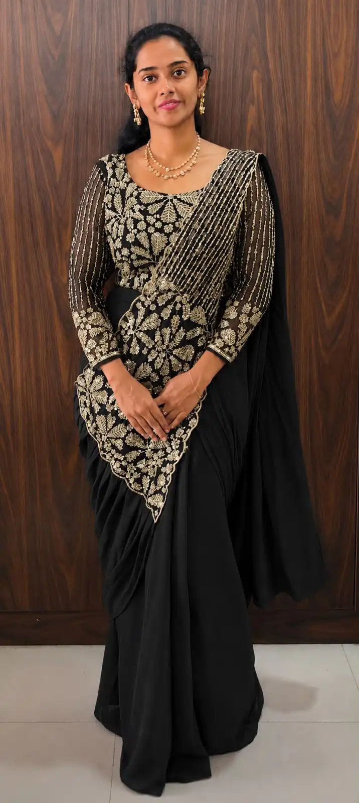 ST 1201 Black in Faux Georgette Zari Work & Embroidery Work Saree. Special Price ₹1899. Delivery 4-6 Working Days. Shop now. | Sarees, Bollywood Sarees, Creative Sarees, Designer Sarees, Embroidered Sarees, Ethnic Saree, Modern Digital sarees, Party Wear Sarees