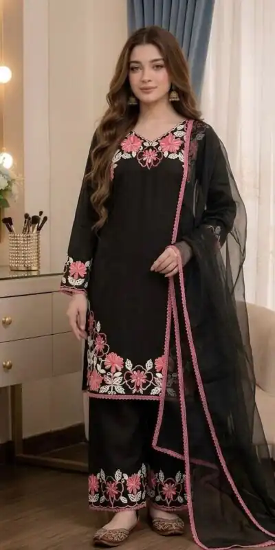 AD 235 Black Satin Rayon Salwar Suit Perfect for Wedding, Party, Haldi, Holi, Housewarming – . Now at just ₹1949. Delivery 4-6 Working Days. Shop now. | Jump Suits, Salwar suit, Designer Suits, Casual Suits, Creative suits, Palazzo Suits, Party Wear Suits, Patiala Suits, Straight Suits