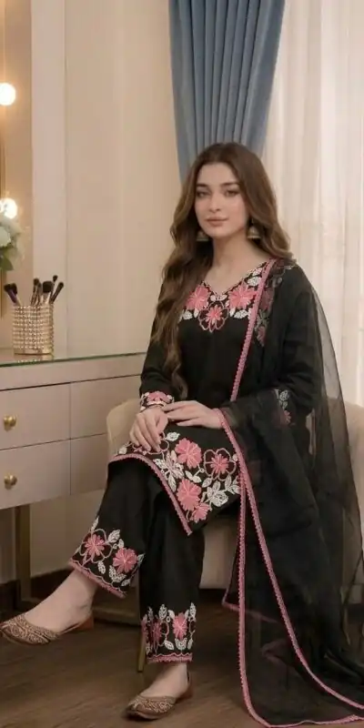AD 235 Black Satin Rayon Salwar Suit Perfect for Wedding, Party, Haldi, Holi, Housewarming – . Now at just ₹1949. Delivery 4-6 Working Days. Shop now. | Jump Suits, Salwar suit, Designer Suits, Casual Suits, Creative suits, Palazzo Suits, Party Wear Suits, Patiala Suits, Straight Suits