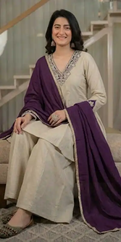 NF 1290 Cream Roman Silk Salwar Suit with Embroidery Work & Sequins Work. Now at just ₹2049. Delivery 4-6 Working Days. Shop now. | Jump Suits, Salwar suit, Designer Suits, Casual Suits, Creative suits, Palazzo Suits, Party Wear Suits, Patiala Suits, Straight Suits