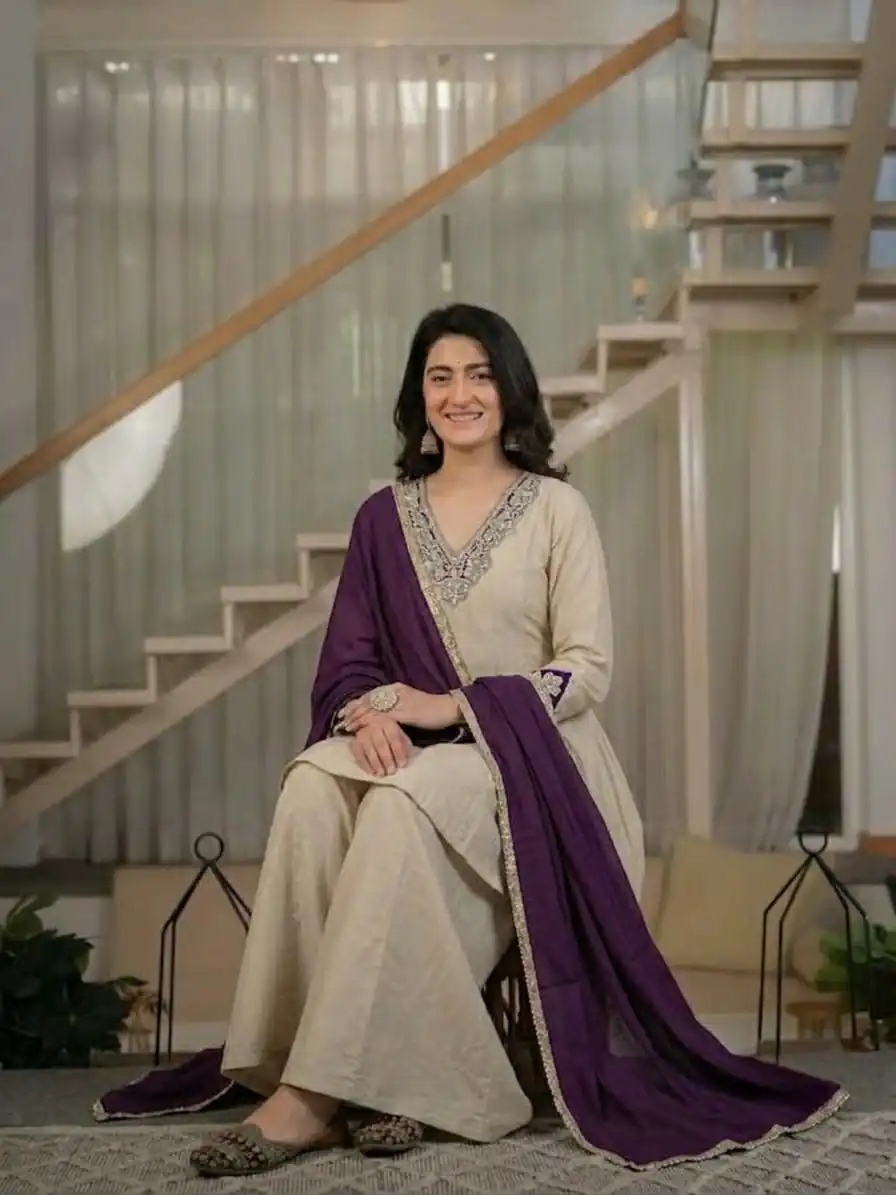 NF 1290 Cream Roman Silk Salwar Suit with Embroidery Work & Sequins Work. Now at just ₹2049. Delivery 4-6 Working Days. Shop now. | Jump Suits, Salwar suit, Designer Suits, Casual Suits, Creative suits, Palazzo Suits, Party Wear Suits, Patiala Suits, Straight Suits