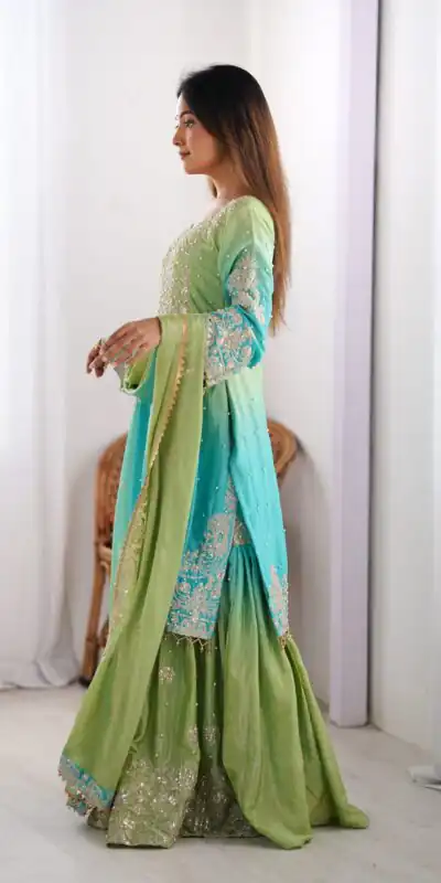 SP 01 Green Color Chinon Silk Designer Work Salwar Suit in Get it for ₹2499. Delivery 4-6 Working Days. Best Online Shop now. | Jump Suits, Salwar suit, Designer Suits, Casual Suits, Creative suits, Palazzo Suits, Party Wear Suits, Patiala Suits, Straight Suits