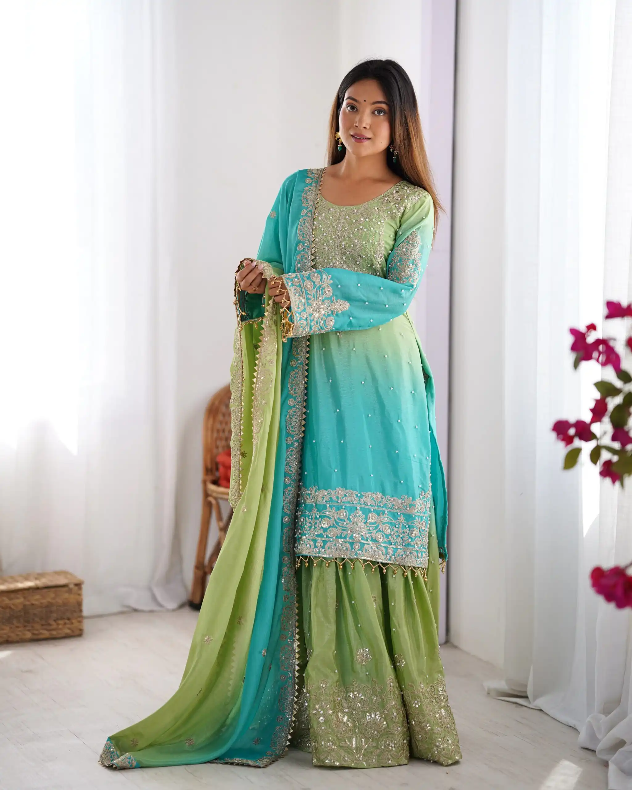 SP 01 Green Color Chinon Silk Designer Work Salwar Suit in Get it for ₹2499. Delivery 4-6 Working Days. Best Online Shop now. | Jump Suits, Salwar suit, Designer Suits, Casual Suits, Creative suits, Palazzo Suits, Party Wear Suits, Patiala Suits, Straight Suits