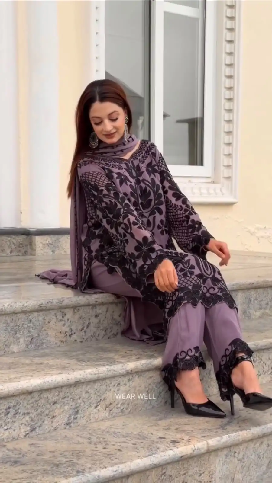 SRK 5364 Lavender Faux Georgette Salwar Suit erfect for Wedding, Party, Mehendi, Pongal, Reception – . Available at ₹2449 only. Delivery 4-6 Working Days | Jump Suits, Salwar suit, Designer Suits, Casual Suits, Creative suits, Palazzo Suits, Party Wear Suits, Patiala Suits, Straight Suits