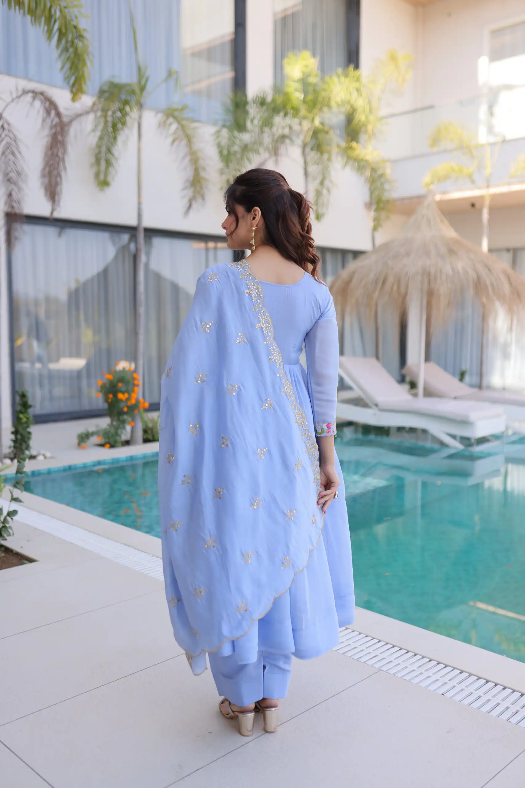 KA 1239 Lavender Roman Silk Gown Perfect for Wedding, Party, Reception, Karwa Chauth, Baby Shower – . Now at just ₹2599. Delivery 4-6 Working Days. Shop | Gowns, Bollywood Gowns, Creative Gowns, Designer Gowns, Embroidered Gowns, Party Wear Gowns, Casual Suits