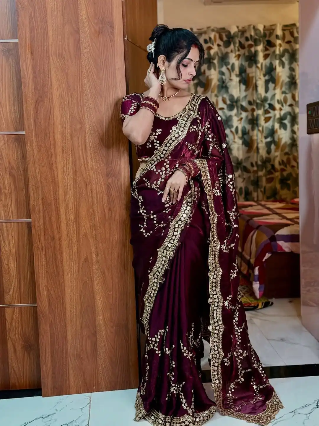 NC 5524 Maroon Color Space Silk Saree with Embroidery Work & Zari Work. Best Price ₹2149. Delivery 4-6 Working Days. Shop now. | Sarees, Bollywood Sarees, Creative Sarees, Designer Sarees, Embroidered Sarees, Ethnic Saree, Modern Digital sarees, Party Wear Sarees