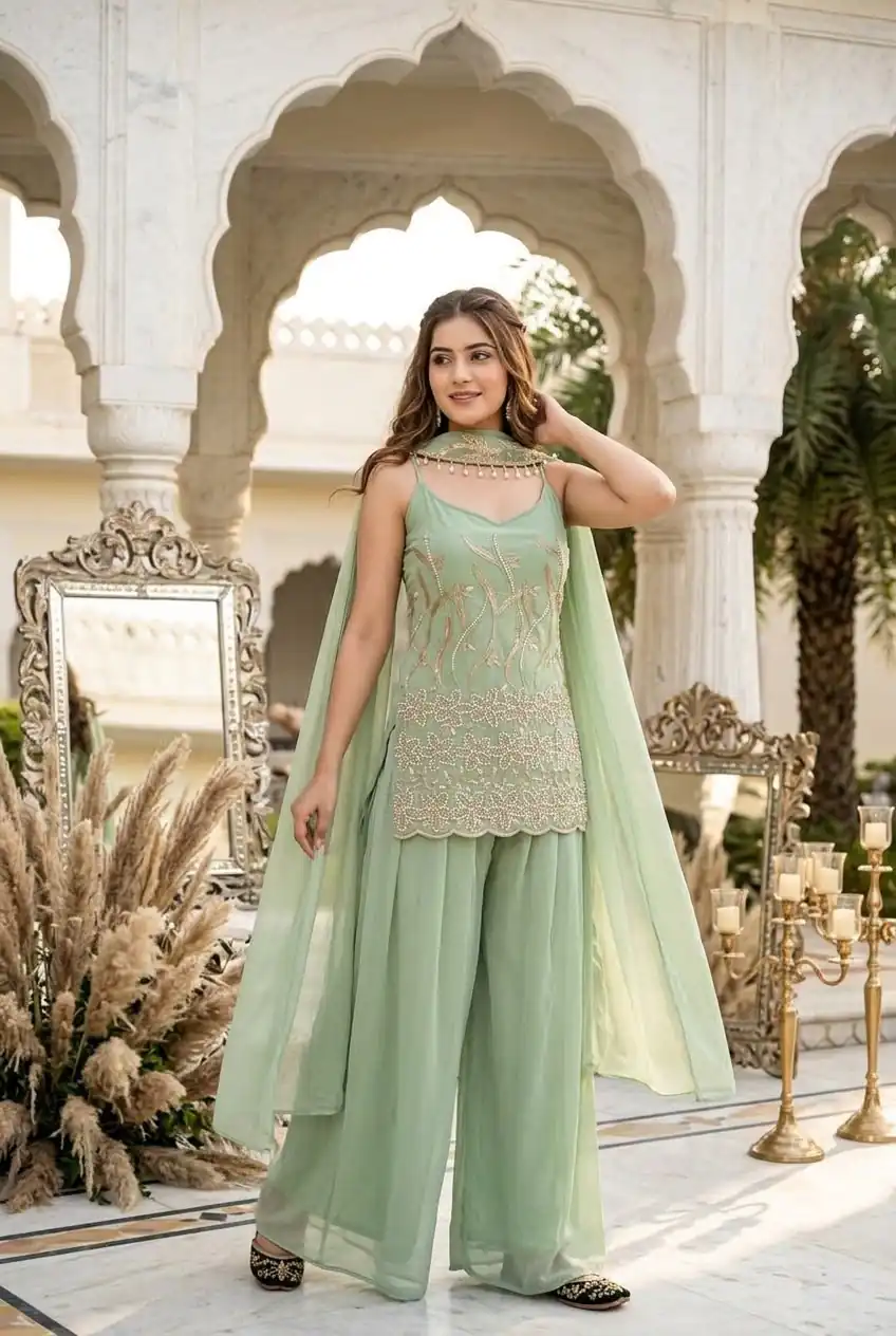 DB 44 Pista Faux Georgette Salwar Suit erfect for Wedding, Party, Mehendi, Pongal, Reception – . Available at ₹1899 only. Delivery 4-6 Working Days | Jump Suits, Salwar suit, Designer Suits, Casual Suits, Creative suits, Palazzo Suits, Party Wear Suits, Patiala Suits, Straight Suits