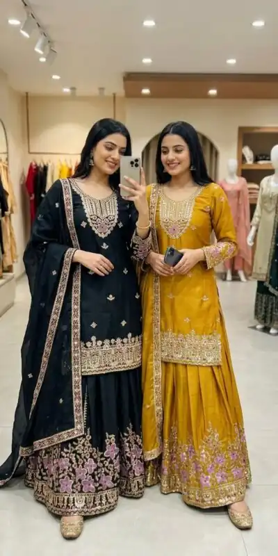 WW 1273 Black Chinon Silk Salwar Suit with Embroidery Work & Sequins Work. Get it for ₹2499. Delivery 4-6 Working Days. Shop now. | Jump Suits, Salwar suit, Designer Suits, Casual Suits, Creative suits, Palazzo Suits, Party Wear Suits, Patiala Suits, Straight Suits