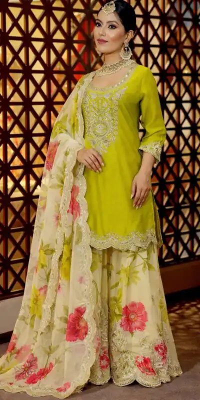 ZC 8011 Green Chinon Silk Salwar Suit with Embroidery Work & Sequins Work. Get it for ₹2399. Delivery 4-6 Working Days. Shop now. | Jump Suits, Salwar suit, Designer Suits, Casual Suits, Creative suits, Palazzo Suits, Party Wear Suits, Patiala Suits, Straight Suits