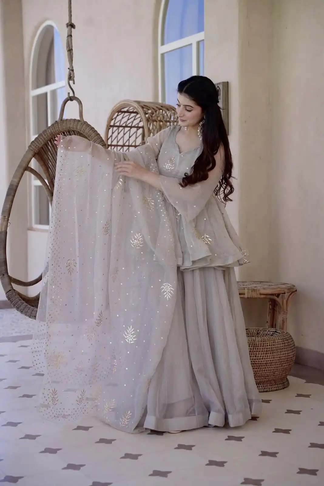RTC 6046 Grey Grey Tabby Silk Salwar Suit. Perfect for Wedding, Party, Mehendi, Eid, Raksha Bandhan – Exclusive Offer ₹2399. Delivery 4-6 Working Days. | Jump Suits, Salwar suit, Designer Suits, Casual Suits, Creative suits, Palazzo Suits, Party Wear Suits, Patiala Suits, Straight Suits
