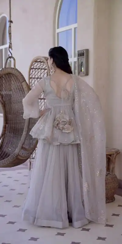 RTC 6046 Grey Grey Tabby Silk Salwar Suit. Perfect for Wedding, Party, Mehendi, Eid, Raksha Bandhan – Exclusive Offer ₹2399. Delivery 4-6 Working Days. | Jump Suits, Salwar suit, Designer Suits, Casual Suits, Creative suits, Palazzo Suits, Party Wear Suits, Patiala Suits, Straight Suits