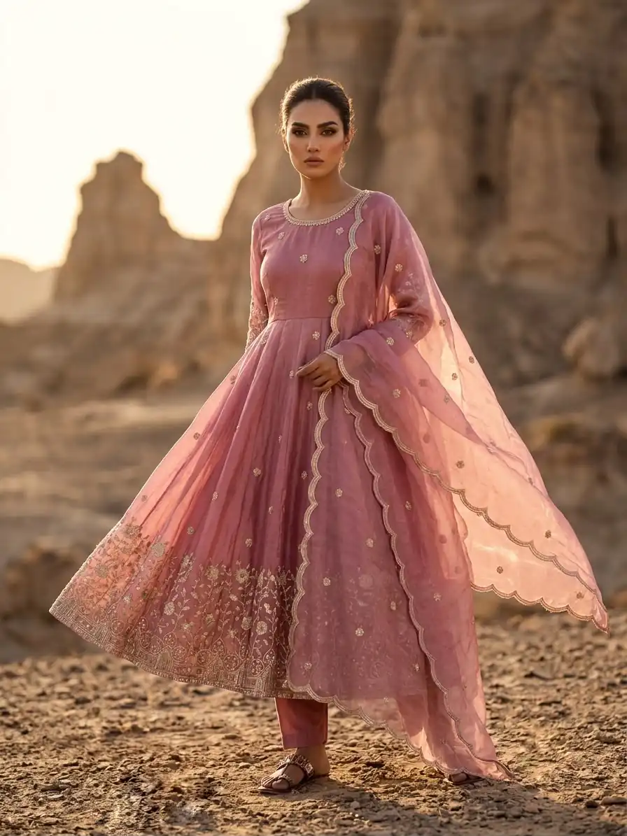 JF 052 Peach Fendy Silk Gown with Sequins Work & Thread Embroidery. Now at just ₹2399. Delivery 4-6 Working Days. Shop now. | Gowns, Bollywood Gowns, Creative Gowns, Designer Gowns, Embroidered Gowns, Party Wear Gowns