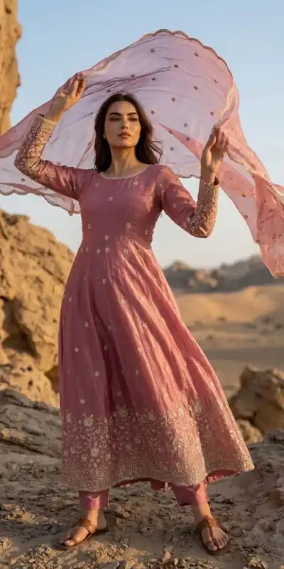 JF 052 Peach Fendy Silk Gown with Sequins Work & Thread Embroidery. Now at just ₹2399. Delivery 4-6 Working Days. Shop now. | Gowns, Bollywood Gowns, Creative Gowns, Designer Gowns, Embroidered Gowns, Party Wear Gowns