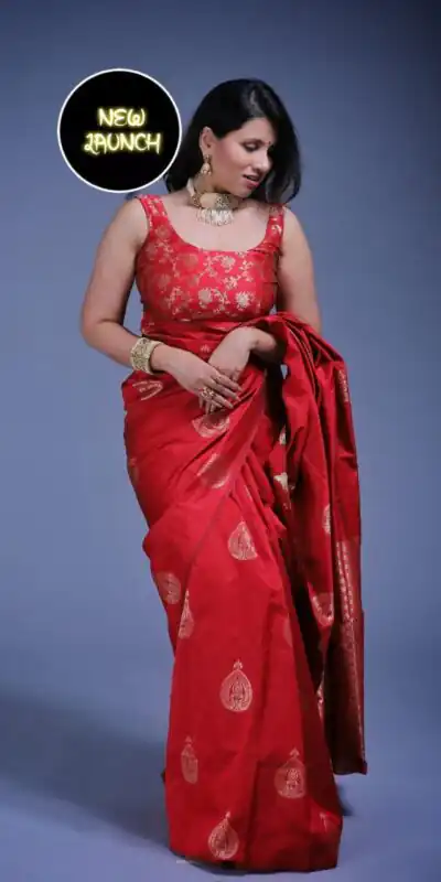 KP 2072 Red Color Yellow Soft Lichi Silk Saree with Jacquard Work. Best Price ₹1299. Delivery 4-6 Working Days. Shop now. | Sarees, Bollywood Sarees, Creative Sarees, Designer Sarees, Embroidered Sarees, Ethnic Saree, Modern Digital sarees, Party Wear Sarees