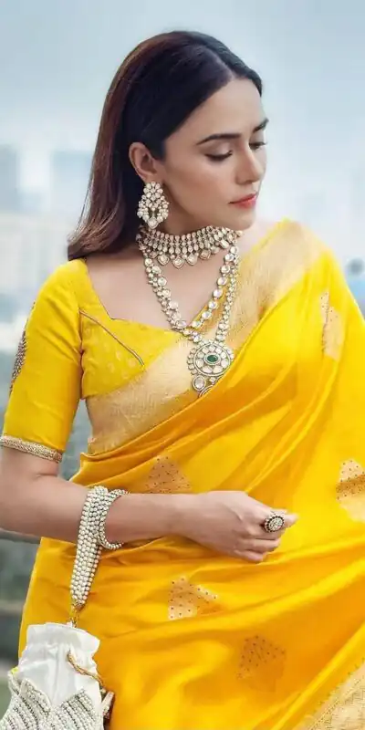 KPR 253 Yellow Color Yellow Soft Lichi Silk Saree with Jacquard Work. Best Price ₹1349. Delivery 4-6 Working Days. Shop now. | Sarees, Bollywood Sarees, Creative Sarees, Designer Sarees, Embroidered Sarees, Ethnic Saree, Modern Digital sarees, Party Wear Sarees
