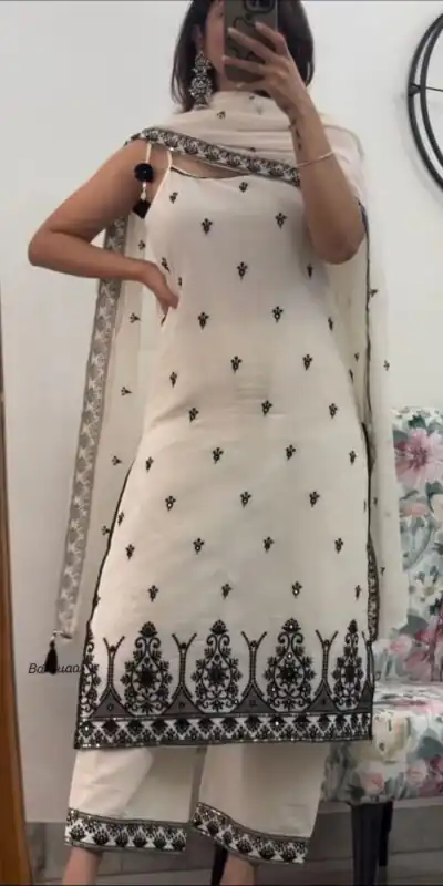 MF 476 Black Embroidery Sequins Work Salwar Suit in Pink Maska Cotton Silk. Wedding, Party, Festive, Price 2049 - Delivery 4-6 Working Days. Shop now. | Jump Suits, Salwar suit, Designer Suits, Casual Suits, Creative suits, Palazzo Suits, Party Wear Suits, Patiala Suits, Straight Suits