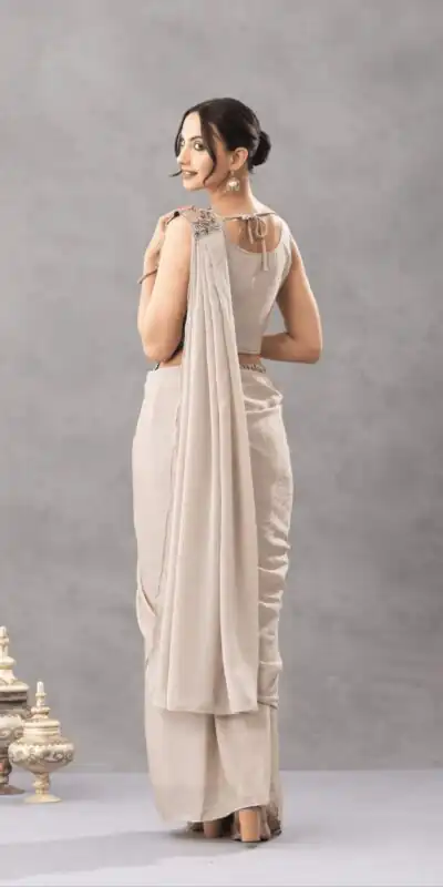 ST 1180 Chiku in Chiku Chinon. Embroidery Work Gorgeous Saree Wedding, Party, Festive, Events, Grab it for ₹1899. Delivery 4-6 Working Days. Shop now. | Sarees, Bollywood Sarees, Creative Sarees, Designer Sarees, Embroidered Sarees, Ethnic Saree, Modern Digital sarees, Party Wear Sarees