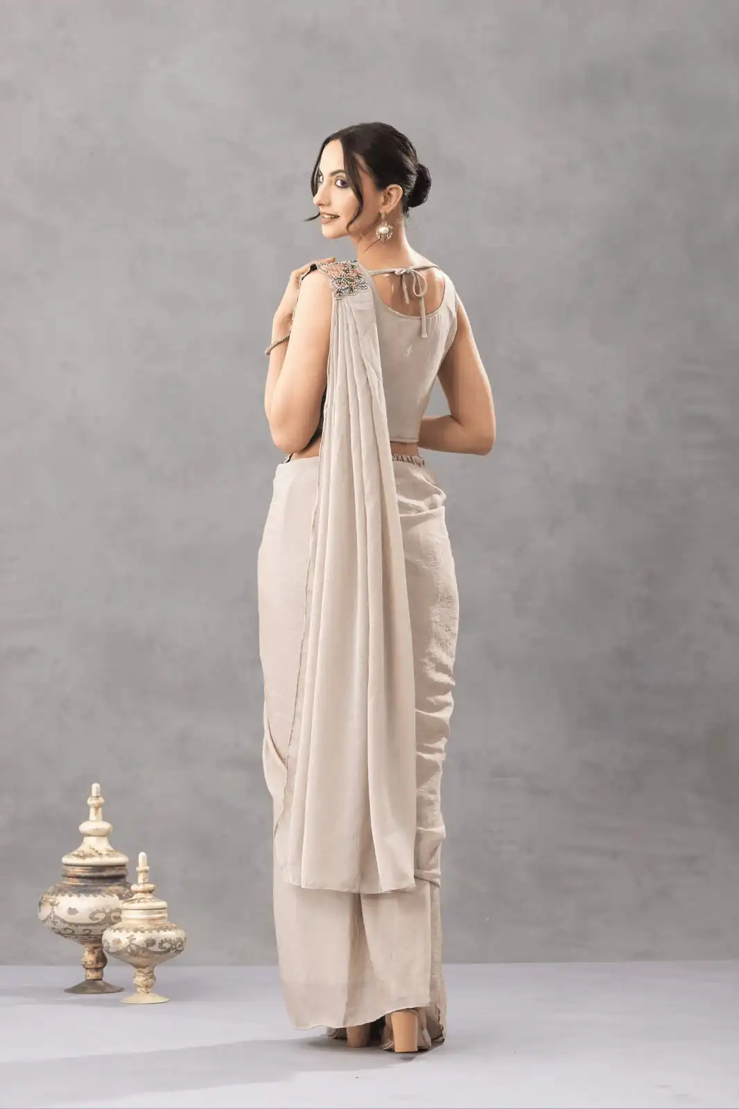 ST 1180 Chiku in Chiku Chinon. Embroidery Work Gorgeous Saree Wedding, Party, Festive, Events, Grab it for ₹1899. Delivery 4-6 Working Days. Shop now. | Sarees, Bollywood Sarees, Creative Sarees, Designer Sarees, Embroidered Sarees, Ethnic Saree, Modern Digital sarees, Party Wear Sarees
