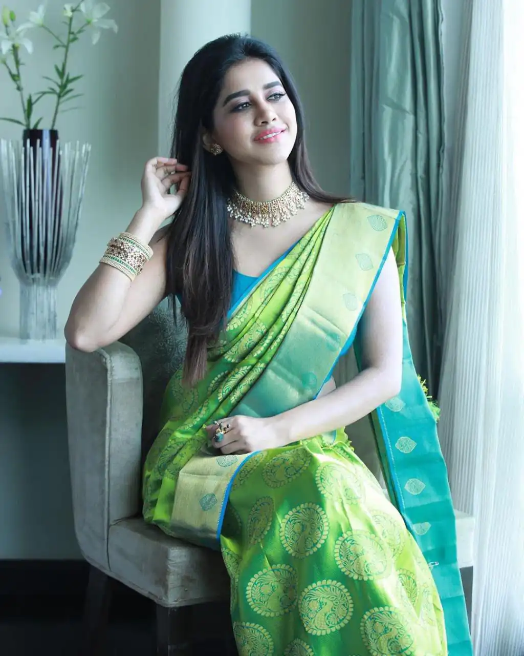 KP 4069 Green Soft Lichi Silk Cloth Saree Perfect for Wedding, Party, Family Gatherings, Sangeet, Festive Deal ₹1449. Delivery 4-6 Working Days | Sarees, Bollywood Sarees, Creative Sarees, Designer Sarees, Embroidered Sarees, Ethnic Saree, Modern Digital sarees, Party Wear Sarees