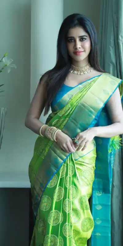 KP 4069 Green Soft Lichi Silk Cloth Saree Perfect for Wedding, Party, Family Gatherings, Sangeet, Festive Deal ₹1449. Delivery 4-6 Working Days | Sarees, Bollywood Sarees, Creative Sarees, Designer Sarees, Embroidered Sarees, Ethnic Saree, Modern Digital sarees, Party Wear Sarees