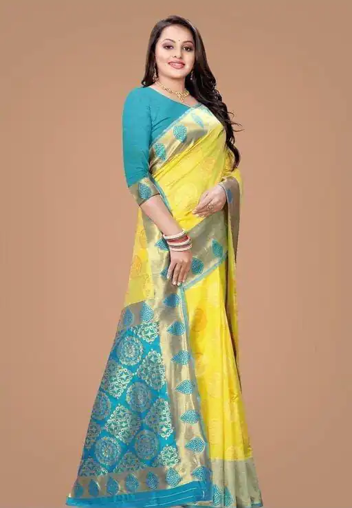 KP 4069 Yellow Soft Lichi Silk Cloth Saree Perfect for Wedding, Party, Family Gatherings, Sangeet, Festive Deal ₹1449. Delivery 4-6 Working Days | Sarees, Bollywood Sarees, Creative Sarees, Designer Sarees, Embroidered Sarees, Ethnic Saree, Modern Digital sarees, Party Wear Sarees