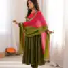 ZF 5023 Mehandi Roman Silk Gown with Mirror Work & Embroidery Work. Special Price ₹2099. Delivery 4-6 Working Days. Shop now. | Gowns, Bollywood Gowns, Creative Gowns, Designer Gowns, Embroidered Gowns, Party Wear Gowns