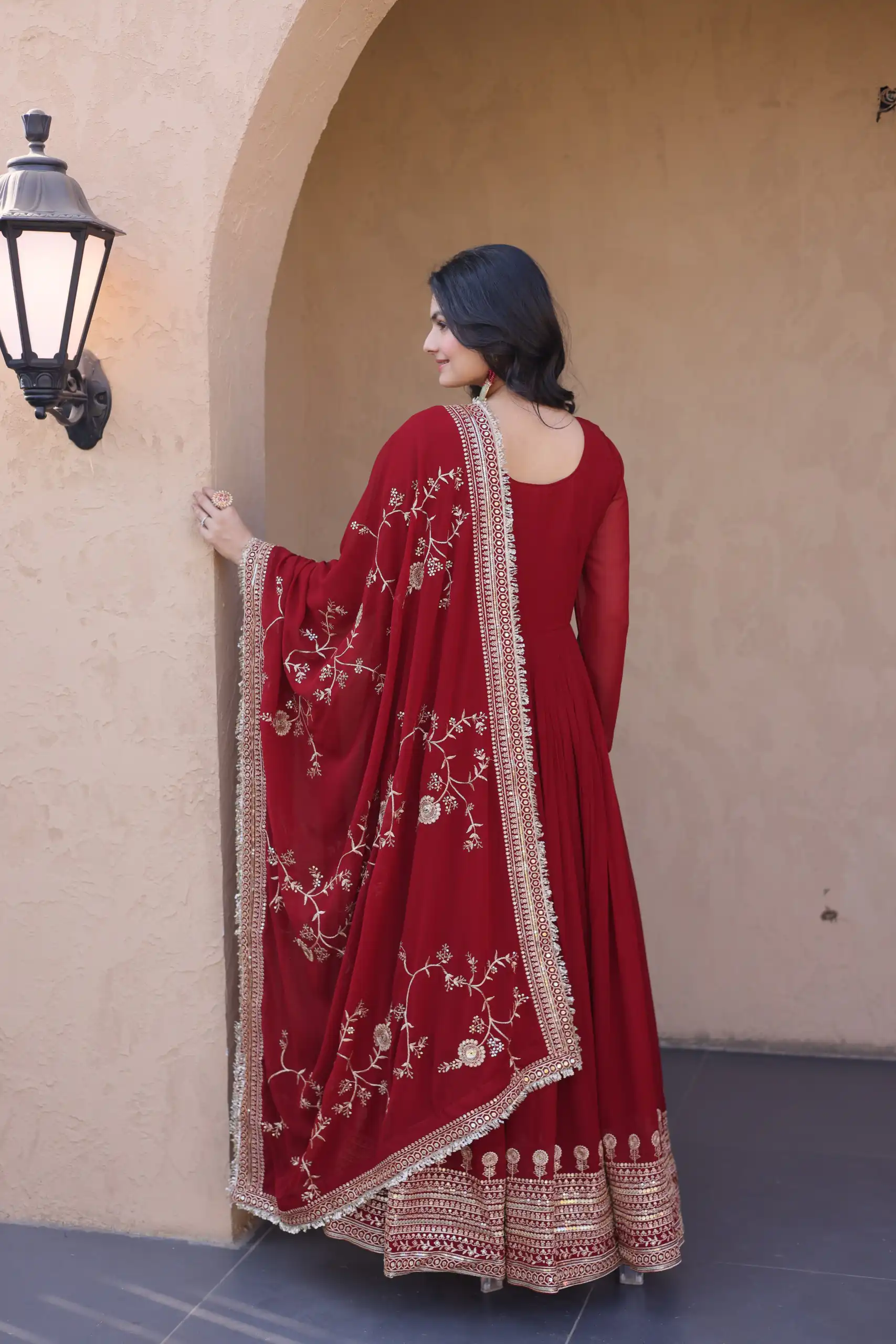 KA 1256 Maroon Faux Blooming Gown Perfect for Wedding, Party, Pongal, Raksha Bandhan, Mehendi –. Introductory Price ₹2549. Delivery 4-6 Working Days | Gowns, Bollywood Gowns, Creative Gowns, Designer Gowns, Embroidered Gowns, Party Wear Gowns