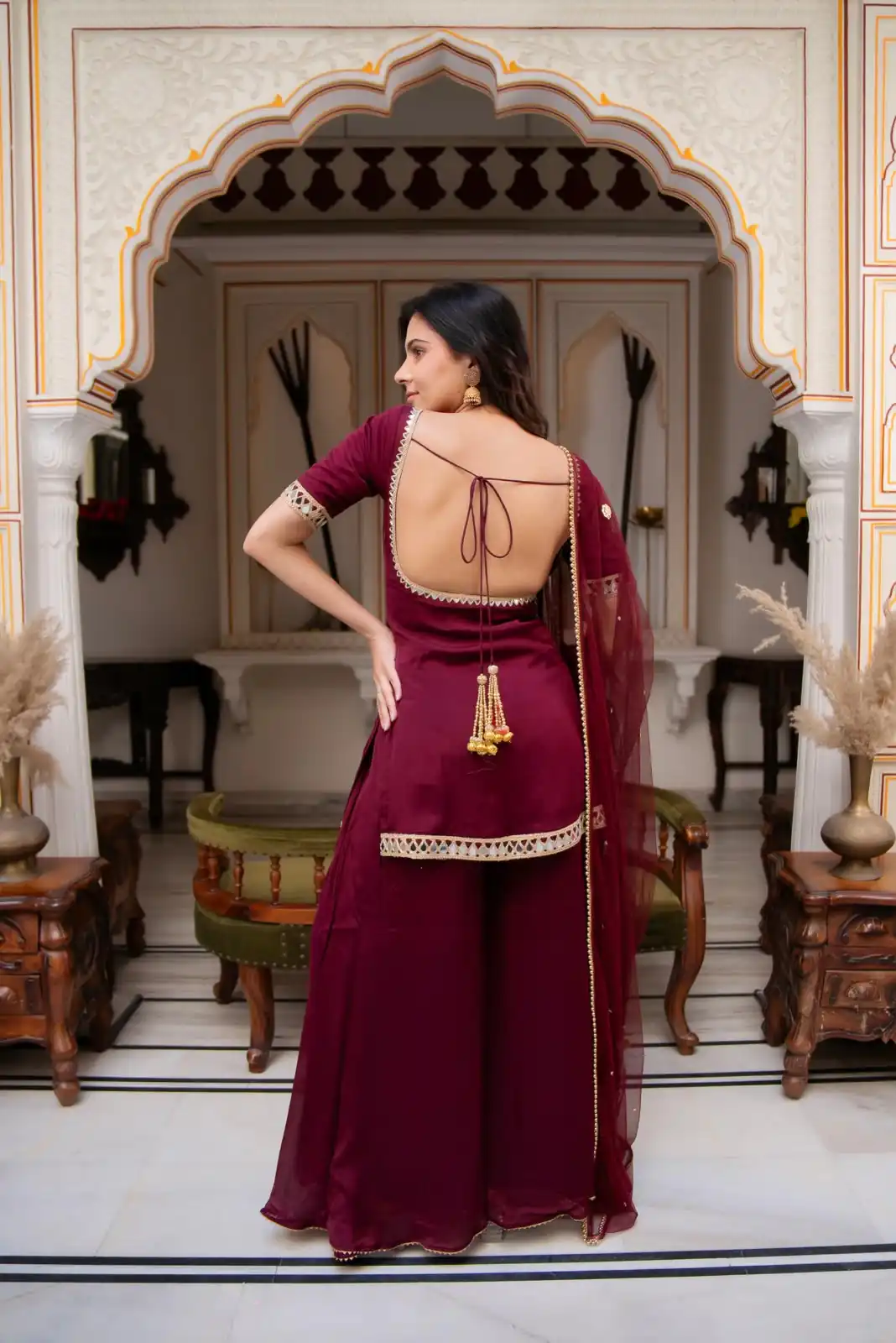 ST 1197 Maroon | Faux Georgette Salwar Suit with Mirror Work & Embroidery Work. Get it for ₹1849. Delivery 4-6 Working Days. Shop now. | Jump Suits, Salwar suit, Designer Suits, Casual Suits, Creative suits, Palazzo Suits, Party Wear Suits, Patiala Suits, Straight Suits