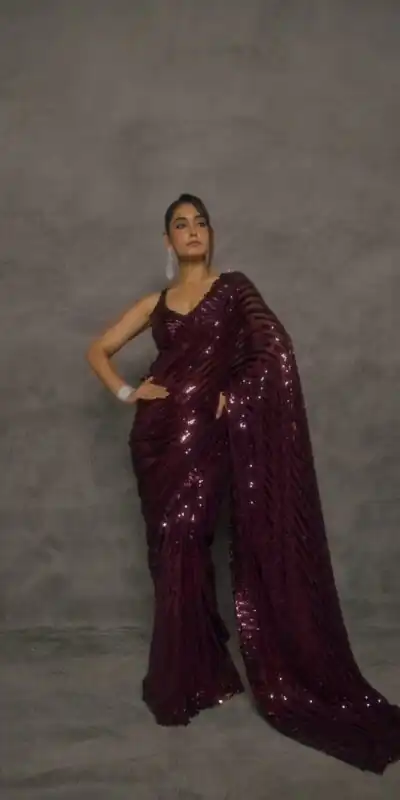 DF 3476 Wine Faux Georgette Saree Perfect for Wedding, Party, Cultural Events, Traditional Day, Pooja – . Grab it for ₹1799. Delivery 4-6 Working Day | Sarees, Bollywood Sarees, Creative Sarees, Designer Sarees, Embroidered Sarees, Ethnic Saree, Modern Digital sarees, Party Wear Sarees