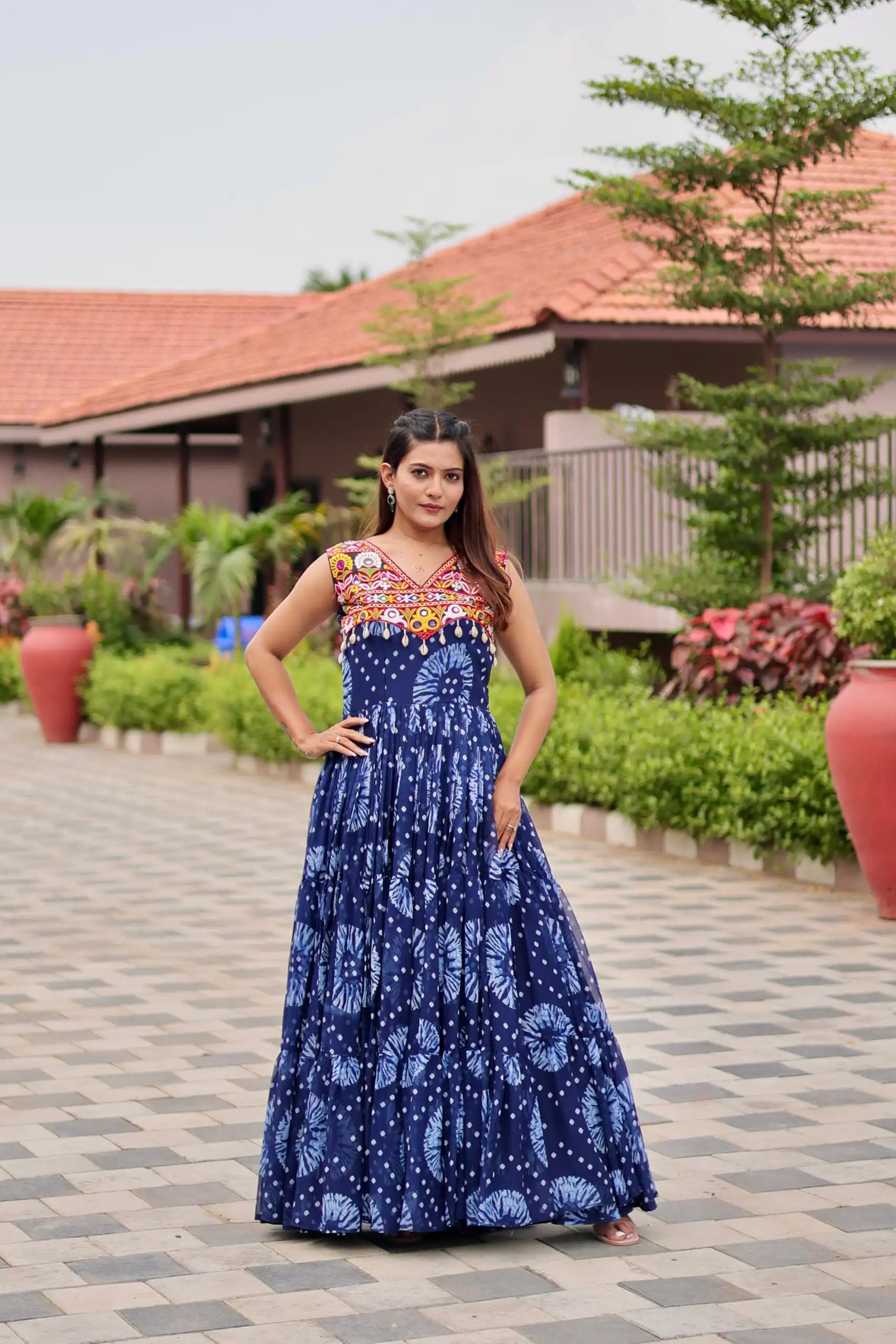 Ram 116 Blue Green Faux Georgette Mirror Work Gown Mirror Work Gown in Faux Georgette. Delivery 4-6 Working Days. Shop now. | Gowns, Bollywood Gowns, Creative Gowns, Designer Gowns, Embroidered Gowns, Party Wear Gowns