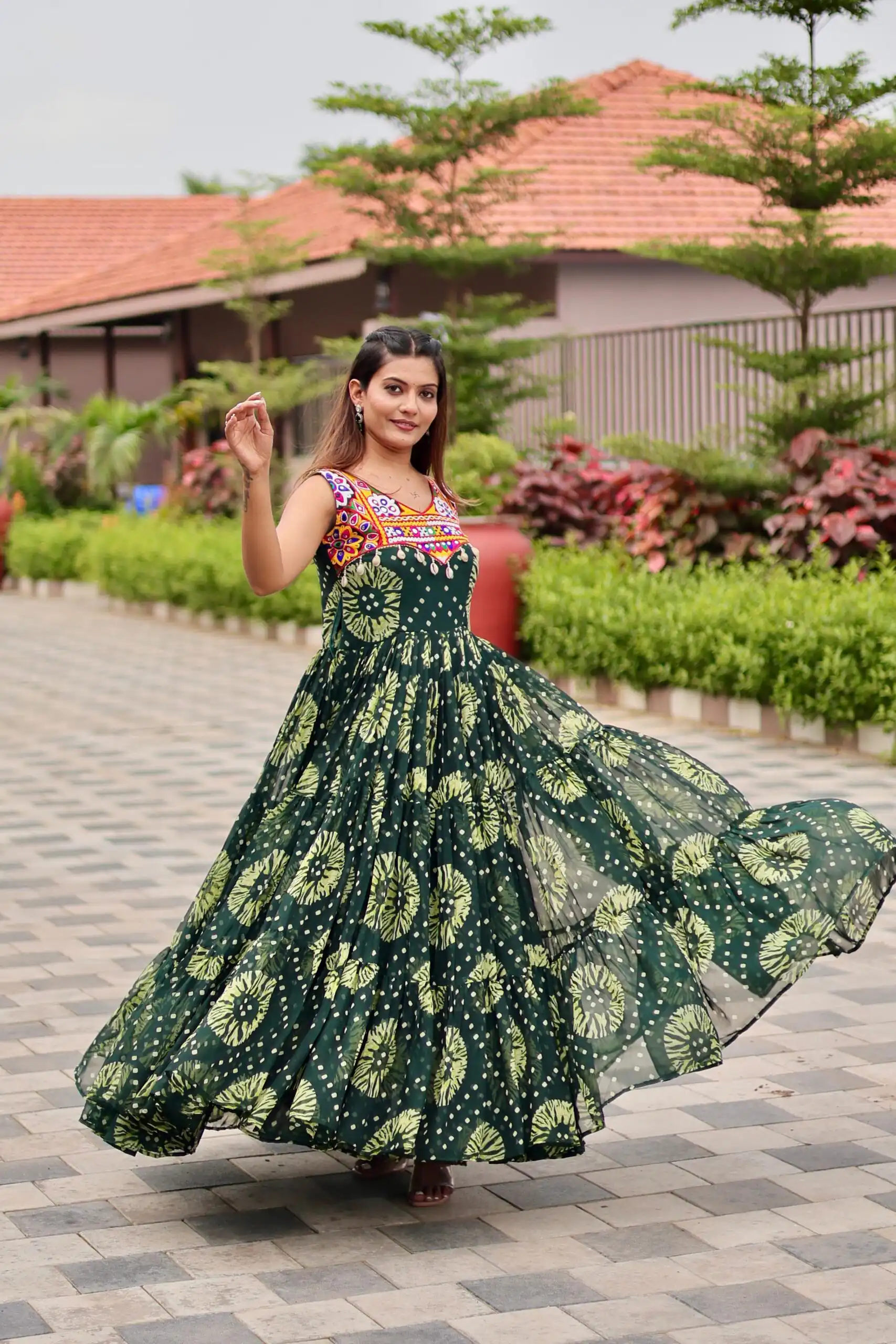 Ram 116 Green Green Faux Georgette Mirror Work Gown Mirror Work Gown in Faux Georgette. Delivery 4-6 Working Days. Shop now. | Gowns, Bollywood Gowns, Creative Gowns, Designer Gowns, Embroidered Gowns, Party Wear Gowns