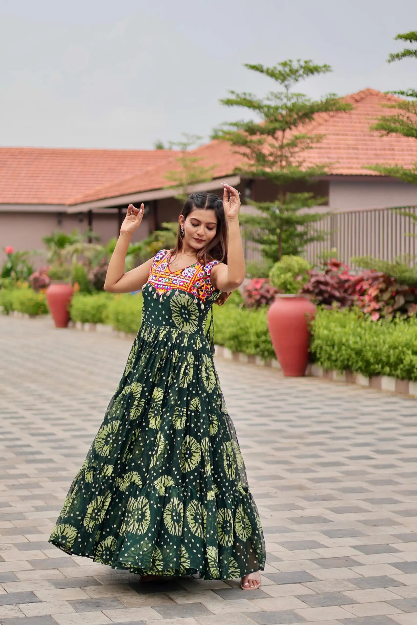 Ram 116 Green Green Faux Georgette Mirror Work Gown Mirror Work Gown in Faux Georgette. Delivery 4-6 Working Days. Shop now. | Gowns, Bollywood Gowns, Creative Gowns, Designer Gowns, Embroidered Gowns, Party Wear Gowns