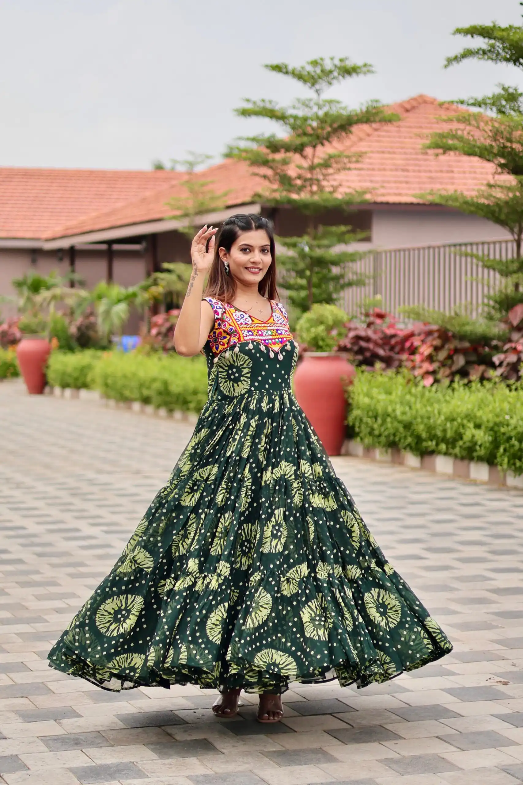 Ram 116 Green Green Faux Georgette Mirror Work Gown Mirror Work Gown in Faux Georgette. Delivery 4-6 Working Days. Shop now. | Gowns, Bollywood Gowns, Creative Gowns, Designer Gowns, Embroidered Gowns, Party Wear Gowns